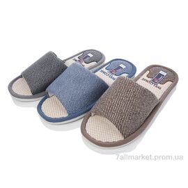 Фотография Тапки мужские домашние Весна/осень A8966 mix (12 пар р.40-45) "Deshman" недорого оптом от прямого поставщика