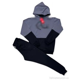 Фотография Спортивный костюм мужской Весна/осень 254 чорно-сірий (5 шт. р.сетка M-3XL) "Verton" недорого оптом от прямого поставщика