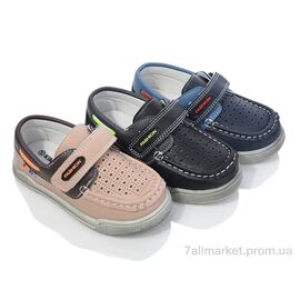 Фотография Туфли детские удобные Весна/осень 26-5 mix (40 пар р.21-26) "SANLIN" недорого оптом от прямого поставщика