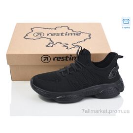 Кросівки жіночі модні Весна/осінь AWL25969 black (8 пар р.36-41) "Restime" недорого оптом від прямого постачальника