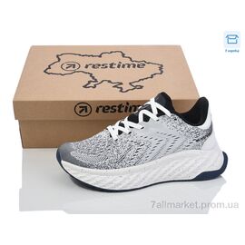 Кросівки жіночі модні Весна/осінь CWL25516 grey-black (8 пар р.36-41) "Restime" недорого оптом від прямого постачальника