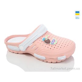 Крокси жіночі літні Літо CD48 персик білий (6 пар р.36-40) "Inblue" недорого оптом від прямого постачальника