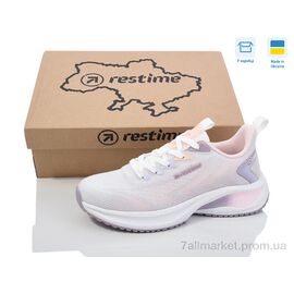 Кросівки жіночі модні Весна/осінь RWL25538 white-nude (8 пар р.36-41) "Restime" недорого оптом від прямого постачальника