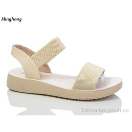 Фотография Босоножки женские летние Лето 7715-39 beige масажка (8 пар р.37-42) "Minghong" недорого оптом от прямого поставщика