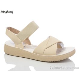 Фотография Босоножки женские летние Лето 7718-39 beige масажка (8 пар р.37-42) "Minghong" недорого оптом от прямого поставщика