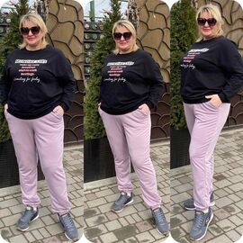 Штани спортивні жіночі 2020 lilac р.50-58 "ZLATA" недорого оптом від прямого постачальника