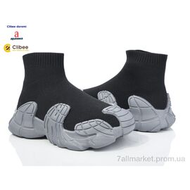 Кросівки дитячі модні Весна/осінь N6100 black-grey (7 пар р.31-37) "Clibee-Doremi" недорого оптом від прямого постачальника
