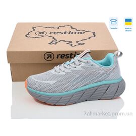 Кросівки жіночі модні Весна/осінь EWL25449 grey-mint (8 пар р.36-41) "Restime" недорого оптом від прямого постачальника