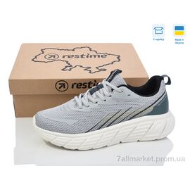 Кросівки чоловічі модні Весна/осінь EML25449 grey (8 пар р.40-45) "Restime" недорого оптом від прямого постачальника