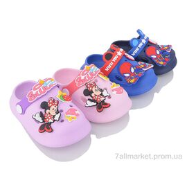 Фотография Кроксы детские летние Лето E707 mix (12 пар р.18-23) "Deshman" недорого оптом от прямого поставщика