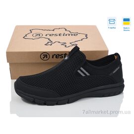 Фотография Кроссовки мужские модные Весна/осень PGL26820 black (6 пар р.46-49) "Restime" недорого оптом от прямого поставщика