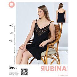 Фотография Ночнушка женская OX3958 black р.M-XL "Annet" недорого оптом от прямого поставщика