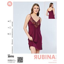 Фотография Ночнушка женская OX3970 wine р.M-XL "Annet" недорого оптом от прямого поставщика