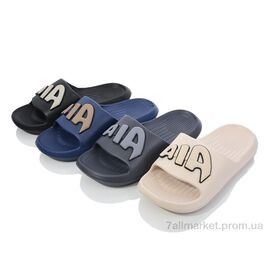Шльопанці чоловічі пляжні Літо W180 mix (12 пар р.40-45) "M&L  Alex13" недорого оптом від прямого постачальника
