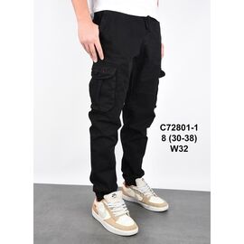 Джоґери чоловічі C72801-1 black р.30-38 "God Baron" недорого оптом від прямого постачальника