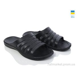 Шльопанці чоловічі пляжні Літо Краб чорний (8 пар р.40-46) "Golden Lion" недорого оптом від прямого постачальника