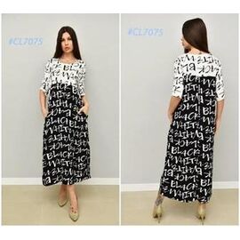 Фотография Платье летнее женское C7075 black р.2XL-6XL "BASE" недорого оптом от прямого поставщика