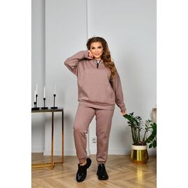Костюм спортивний жіночий теплий 4053 brown р.48-54 "Iren Veles" недорого оптом від прямого постачальника