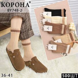 Фотография Носки женские BY748-2 mix р.36-41 "Корона" недорого оптом от прямого поставщика