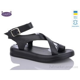 Фотография Босоножки женские летние Лето 0191 чорна шкіра-old (6 пар р.36-40) "Garti" недорого оптом от прямого поставщика