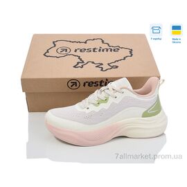 Кросівки жіночі модні Весна/осінь SWL25533 beige-nude (8 пар р.36-41) "Restime" недорого оптом від прямого постачальника