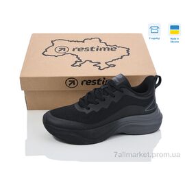Кросівки жіночі модні Весна/осінь SWL25533 black (8 пар р.36-41) "Restime" недорого оптом від прямого постачальника