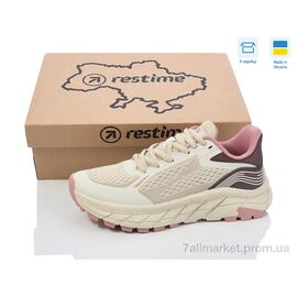 Кросівки жіночі модні Весна/осінь SWL25076 powder-cream (8 пар р.36-41) "Restime" недорого оптом від прямого постачальника