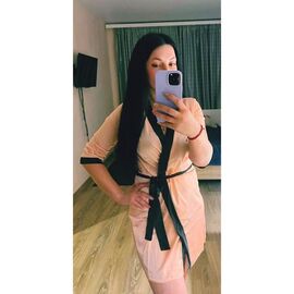 Халат жіночий M57-4 peach р.42-48 "GULLI" недорого оптом від прямого постачальника