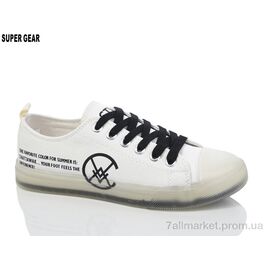 Фотография Кеды женские стильные Весна/осень SBL01 black (6 пар р.36-40) "Super Gear" недорого оптом от прямого поставщика