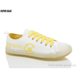 Фотография Кеды женские стильные Весна/осень SBL01 yellow (6 пар р.36-40) "Super Gear" недорого оптом от прямого поставщика