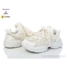 Кросівки дитячі модні Весна/осінь A2402 white-beige (6 пар р.31-36) "Clibee-Doremi" недорого оптом від прямого постачальника