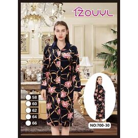 Фотография Халат женский 700-30 navy р.58-66 "Fili Wear" недорого оптом от прямого поставщика