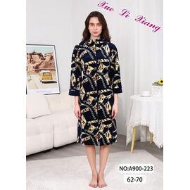 Фотография Халат женский A900-223 navy р.62-70 "Fili Wear" недорого оптом от прямого поставщика