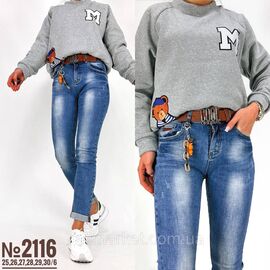 Фотография ЖЕНСКИЕ ДЖИНСЫ С РЕМНЕМ РАЗМЕР 25,26,27,28,29,30 "PARTNERS" недорого от прямого поставщика