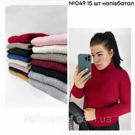 Жіночий осінній гольф у рубчик універсального напівбатального розміру "PARTNERS"