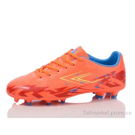 Футбольне взуття дитячі Весна/осінь DIWB25659-2 orange-sky-blue (8 пар р.36-40) "Restime" недорого оптом від прямого постачальника