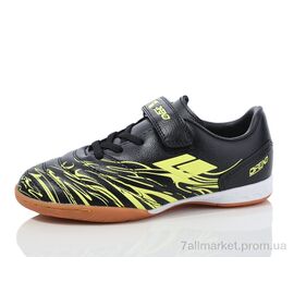 Фотография Футбольная обувь детские Весна/осень DIDB25588 lime-black (16 пар р.31-35) "Restime" недорого оптом от прямого поставщика