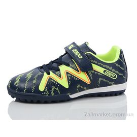 Фотография Футбольная обувь детские Весна/осень DIDB25650-1 navy-lime (16 пар р.31-35) "Restime" недорого оптом от прямого поставщика