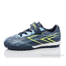 Футбольне взуття дитячі Весна/осінь DIDB25611-1 navy-yellow-blue (16 пар р.31-35) "Restime" недорого оптом від прямого постачальника