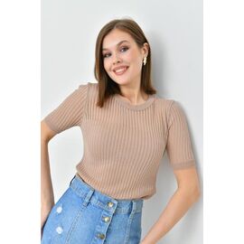 футболка жіноча 10708 beige р.S-M "Karon" недорого оптом від прямого постачальника