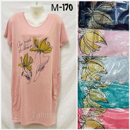 Фотография Платье домашнее женское, полу-батал размеры 4XL-6XL (микс цв)"STELLA" недорого от прямого поставщика