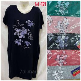 Фотография Платье домашнее женское, полу-батал размеры 4XL-6XL (микс цв)"STELLA" недорого от прямого поставщика