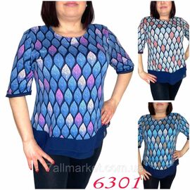 Футболка  жіноча стильна р-ри M-4XL (мікс кв) "NICOLAS" недорого від прямого постачальника