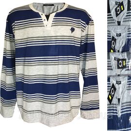 Фотография Батник мужской полубатальный двунитка в полоску размеры 6XL-8XL "NICOLAS" (Китай) купить оптом в Одессе на 7