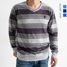 Фотография Батник мужской батал двунитка в полоску размеры 6XL-8XL(микс) "NICOLAS"  купить оптом в Одессе на 7