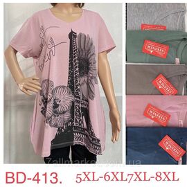 Фотография Туника женская летняя батал размеры 5XL-8XL (цв.микс) "STELLA" недорого от прямого поставщика