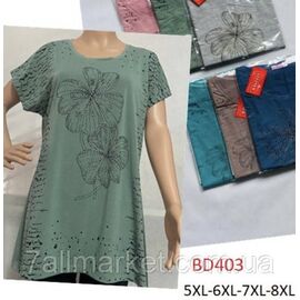 Фотография Туника женская летняя батал размеры 5XL-8XL (цв.микс) "STELLA" недорого от прямого поставщика
