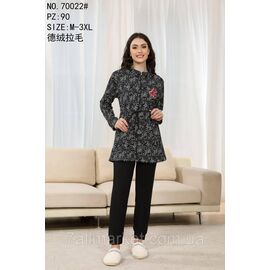 Костюм жіночий домашній із начосом р-ри 54-62 "FLOWER" купити недорого від прямого постачальника