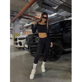 Фотография Костюм спортивный женский тёплый 2098 black р.42-48 "Funny Love" недорого оптом от прямого поставщика