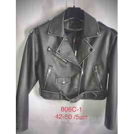 Фотография Куртка-косуха женская эко-кожа, воротник-отложной, р-ры 42-50 "ANGELIS"купить недорого от прямого поставщика